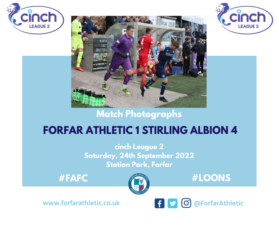 2022 09 24 Forfar Athletic 1 Stirling Albion 4