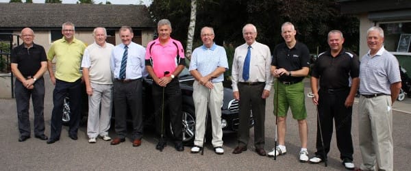 Gordon Menmuir, Alastair Donald, Dennis Fenton, Ken Stewart, Dave Soutar, Dave Barrowman, Len Williamson, Ross Mitchell, Ian Farquhar, Bob Charlton 2013 Forfar Athletic Annual Golf Day